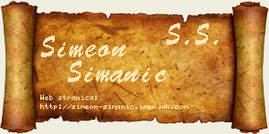 Simeon Simanić vizit kartica